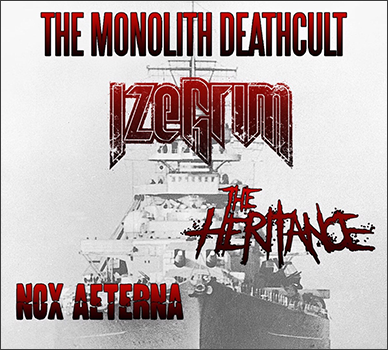 Nox Aeterna show with The Monolith Deathcult and Izegrim