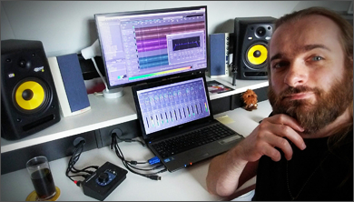 Arnold preparing recordings for mixing